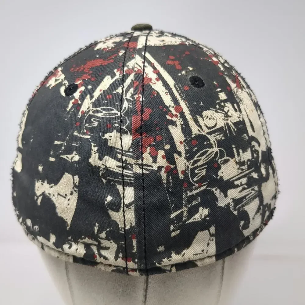Circa Baseball Cap Black Collage Skateboard Truck Graphic Fitted Hat Size 7 1/4